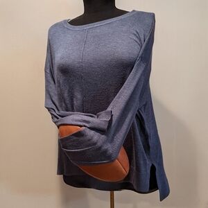 H&M Denim Blue Knit Sweater Size L